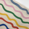 Christmas Present Sack with Colourful Rainbow Squiggly Stripes