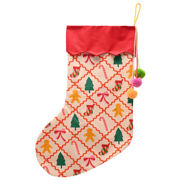 Gingerbread Checkered Stocking