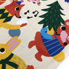 Christmas Stocking with Cute Animal Illustrations