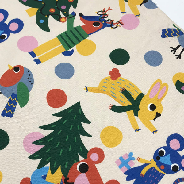 Christmas Present Sack with Colourful Animal Characters
