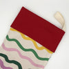 Christmas Stocking with Colourful Rainbow Squiggles