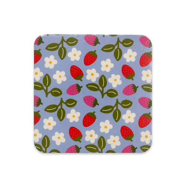 Strawberries & Flowers Coaster