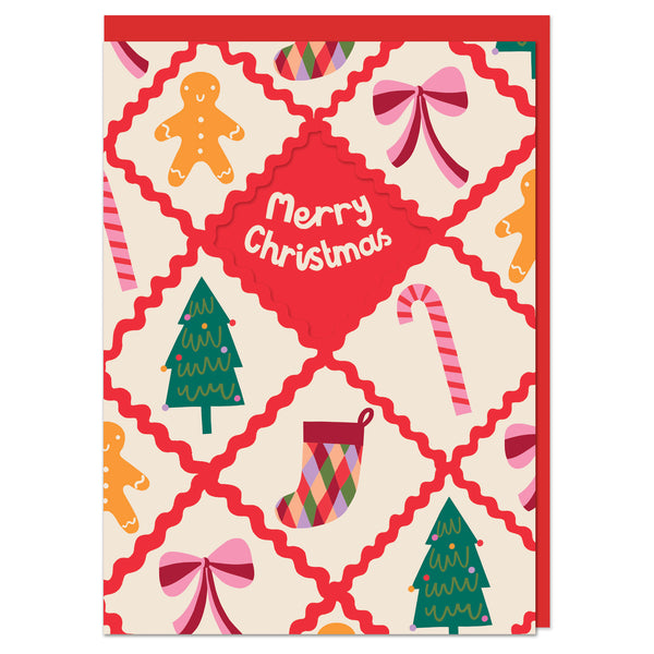 Merry Christmas To You Trellis Pattern