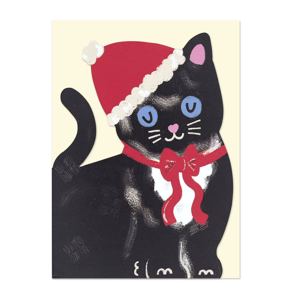 Black & White Christmas Kitten