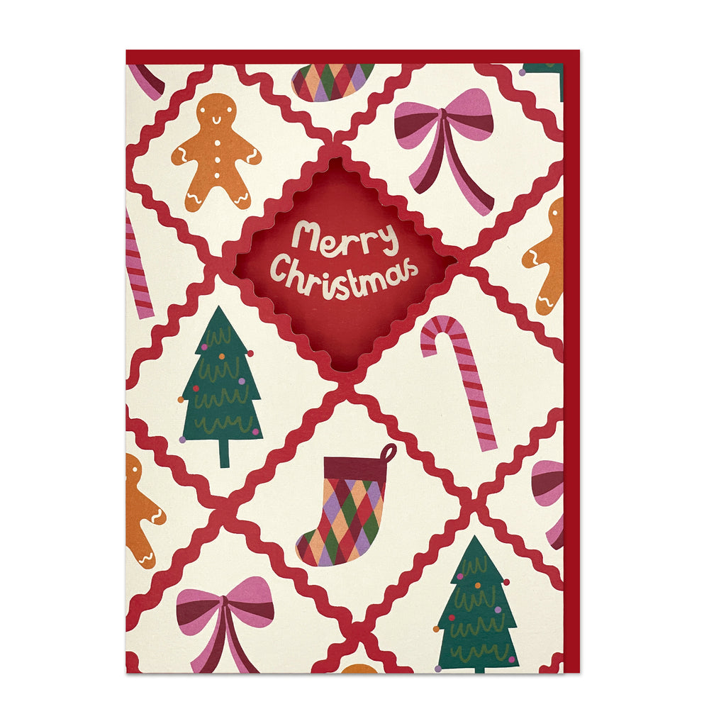 Merry Christmas To You Trellis Pattern