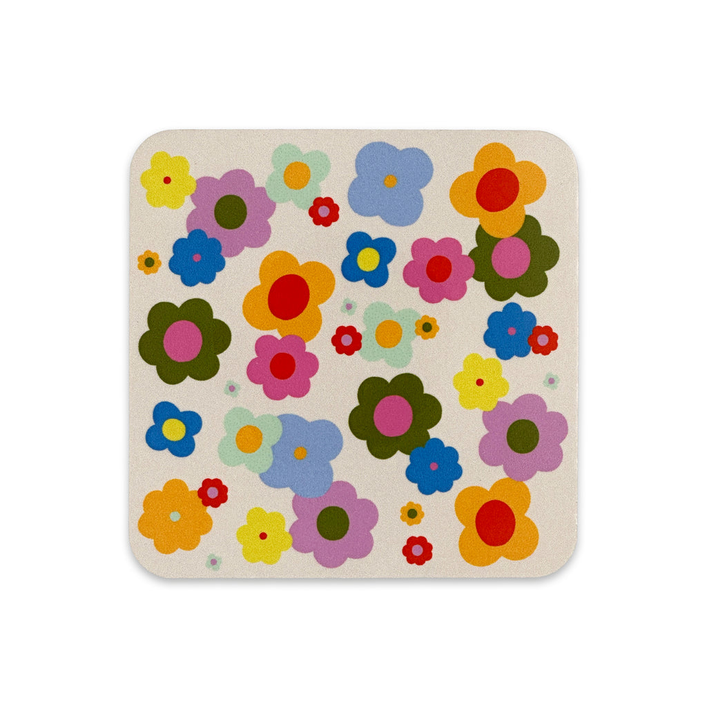 Multicolour Flowers Coaster