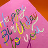 Happy Birthday to you Rainbow writing