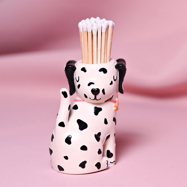 Raspberry Blossom Matchstick Holder - Dog