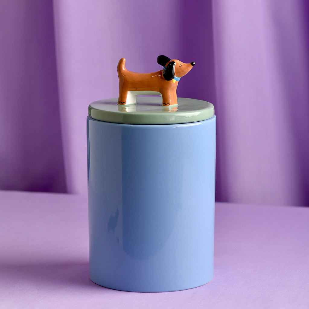 Raspberry Blossom Dog Canister