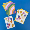 Rainbow & Hearts Card Set