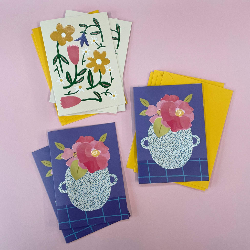Meadow flowers & Peonies Card Set