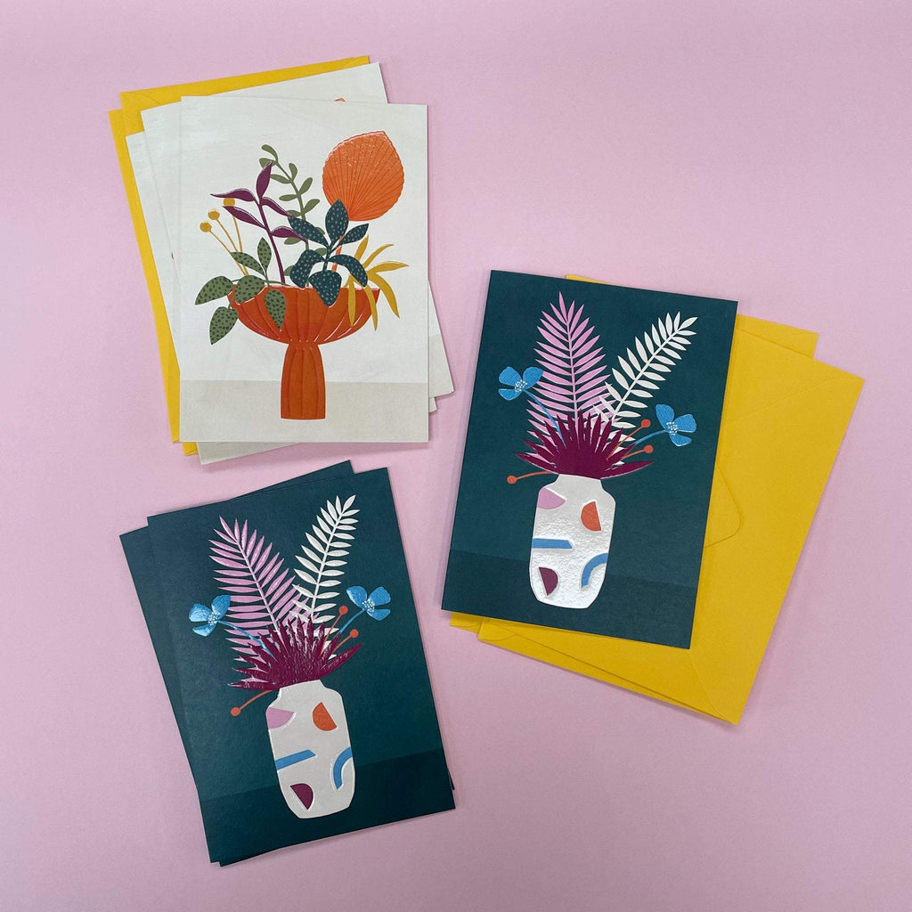 Dried flowers & Modern arrangement Card Set