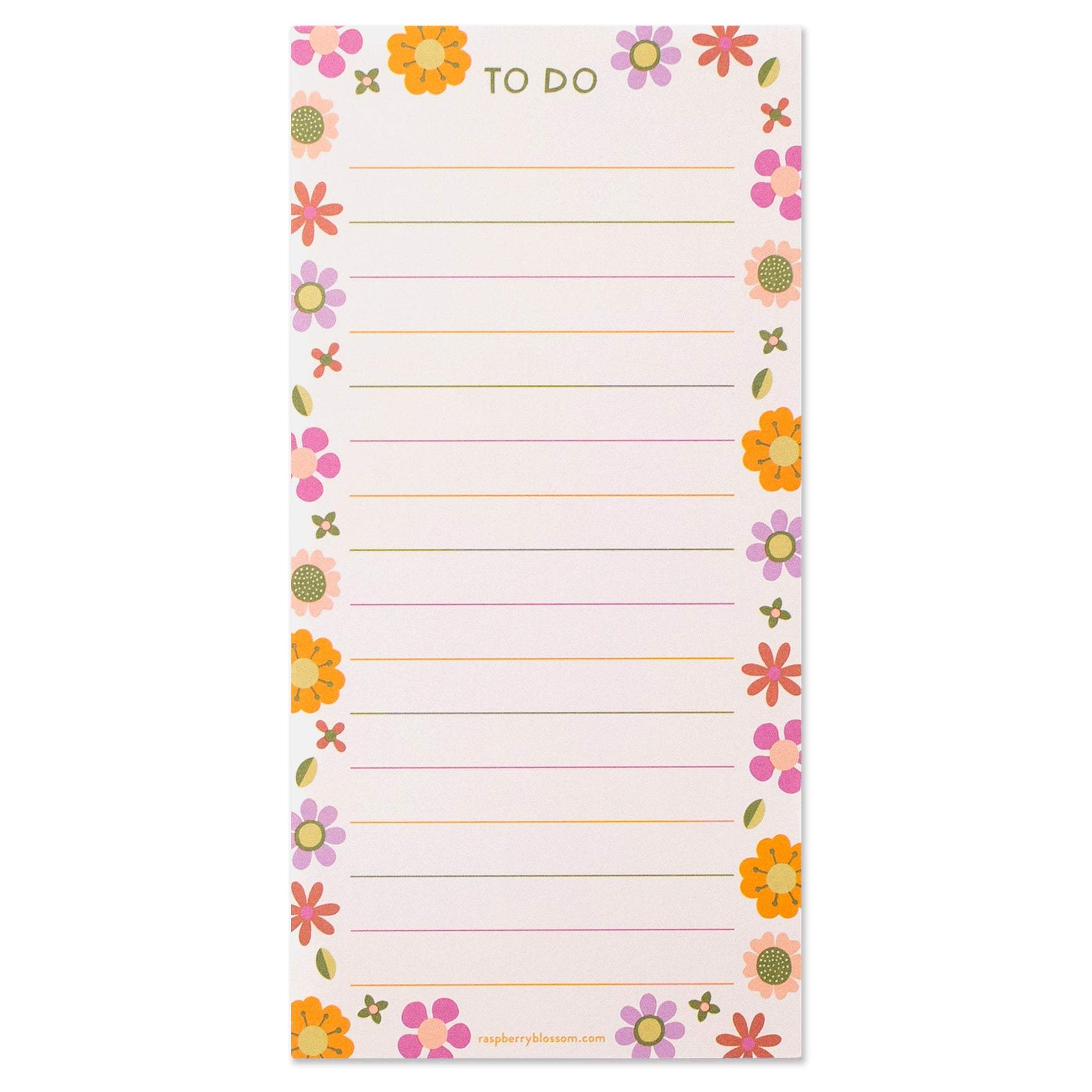 Flowerie Blossom List Notepad