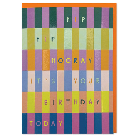 Hip Hip Hooray its your Birthday Today Rainbow Obl