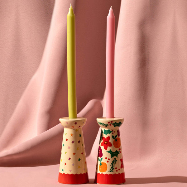 Set of 2 Co-ordinating Candle Holders