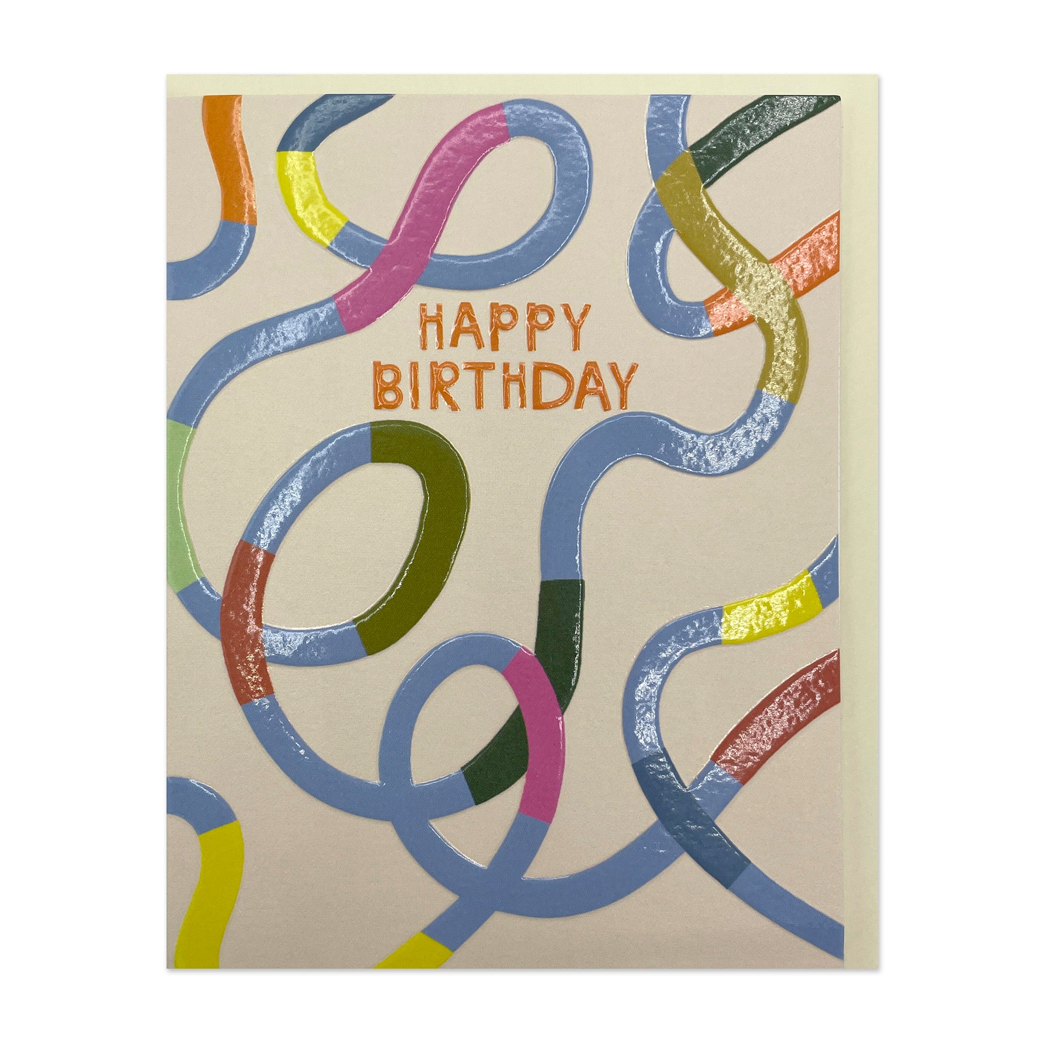 Happy Birthday squiggles – Raspberry Blossom