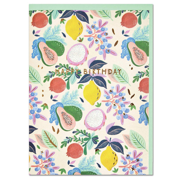 Happy Birthday - Fruit Pattern