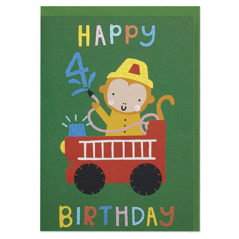 Happy Birthday - 4 - Monkey Fireman
