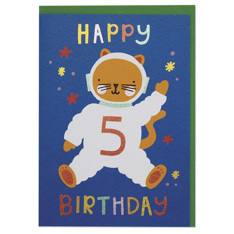 Happy Birthday - 5 - Cat Astronaut